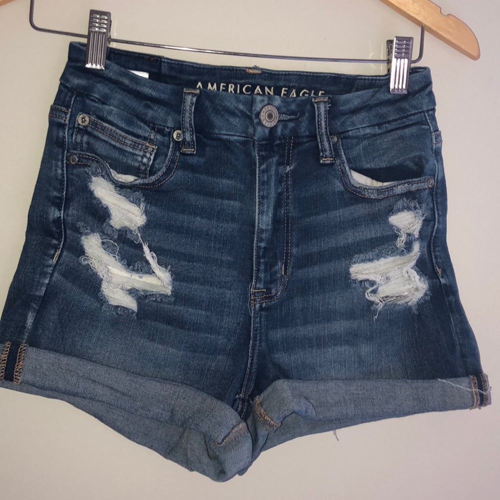 American eagle high waisted denim shorts